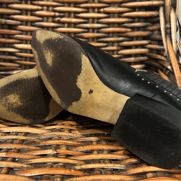 Marc Fisher Black Ankle Boots with Stud Accents - Picture 10 of 10